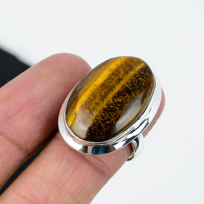 Brown Tiger Eye Gemstone Ring
