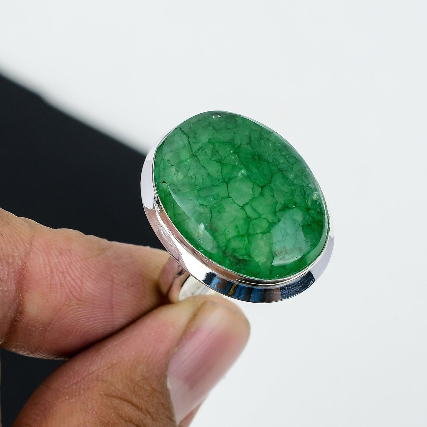 Green Emerald Gemstone Ring