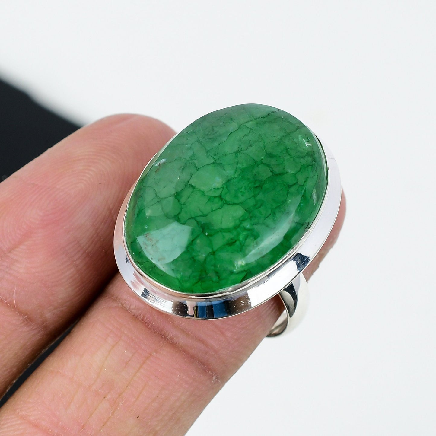 Green Emerald Gemstone Ring