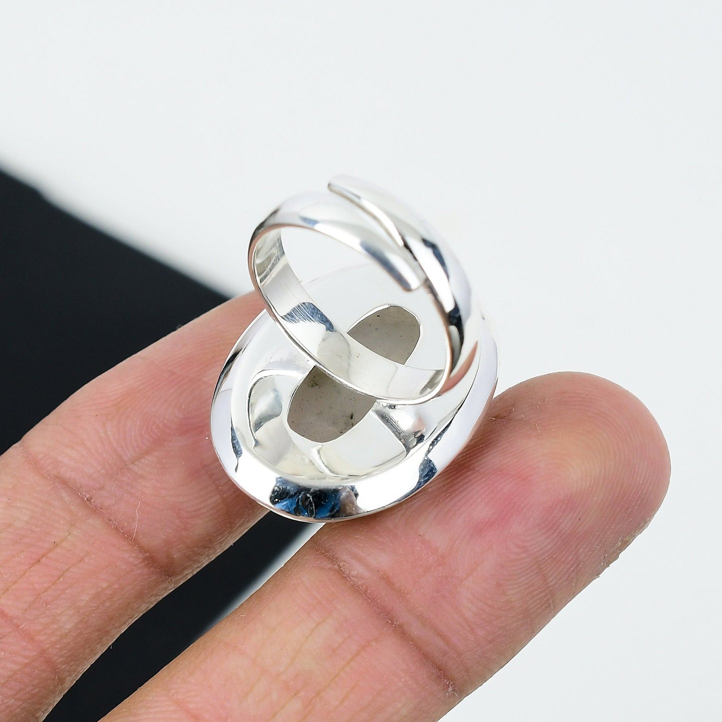 Rainbow Moonstone Sterling Silver Ring