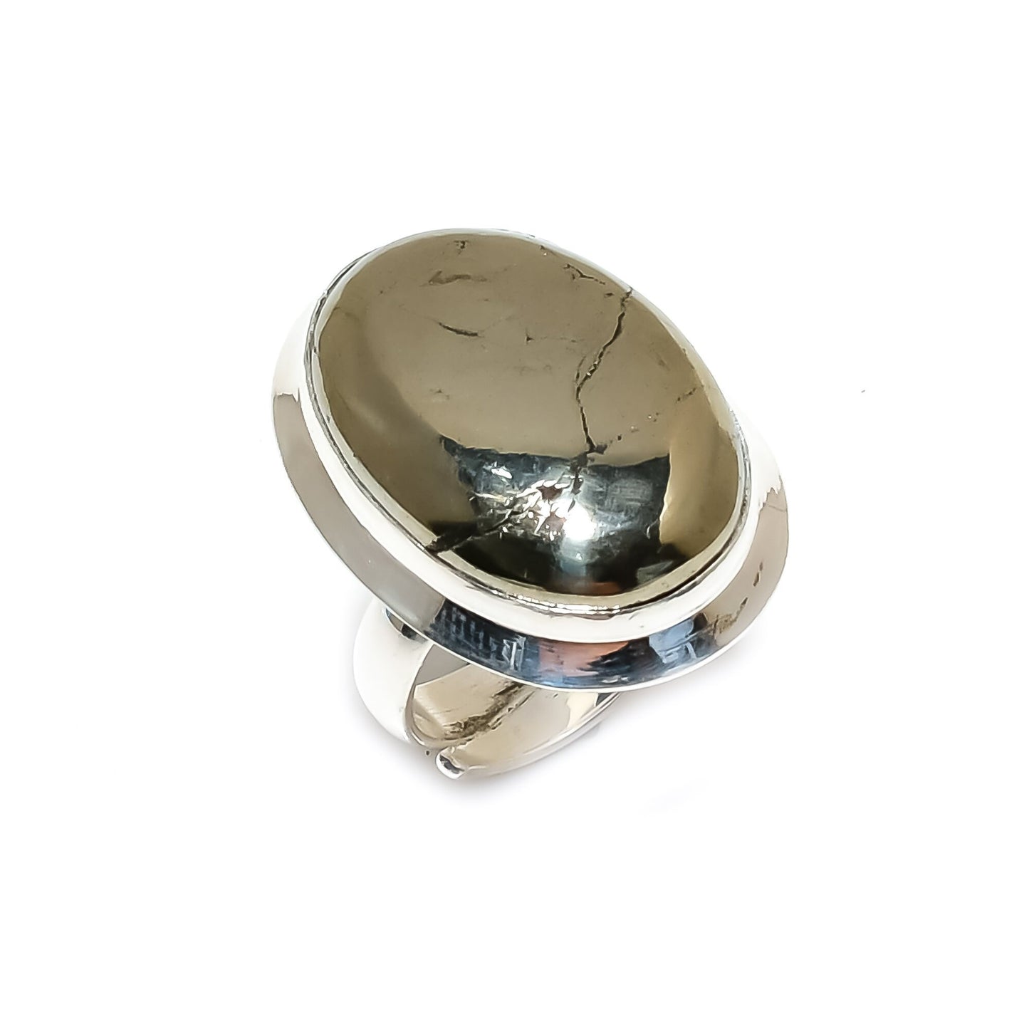 Gold Pyrite Gemstone Ring