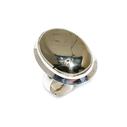 Gold Pyrite Gemstone Ring