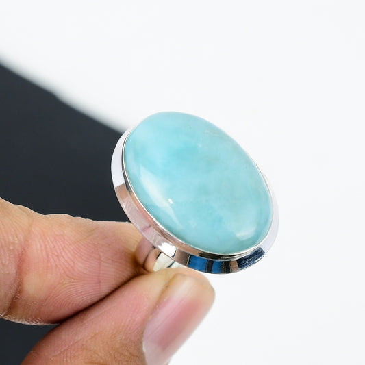 Blue Larimar Gemstone Ring