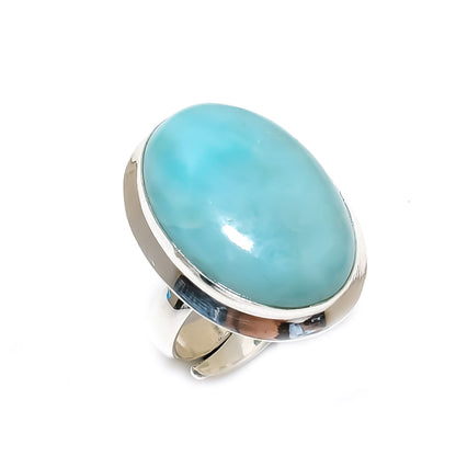 Blue Larimar Gemstone Ring