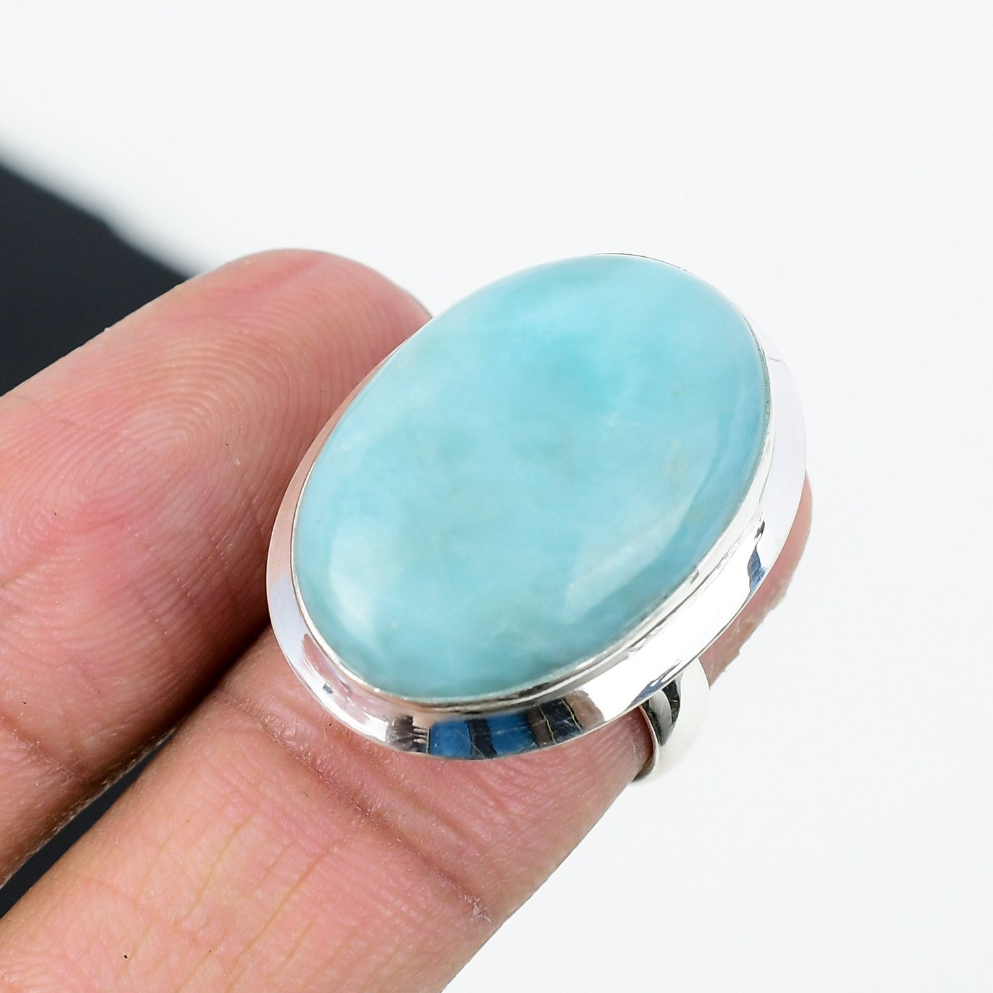 Blue Larimar Gemstone Ring