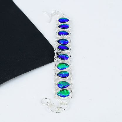 Orange Fire Opal Gemstone Bracelet