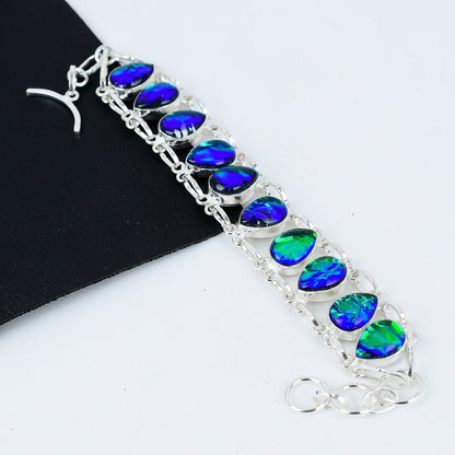 Orange Fire Opal Gemstone Bracelet