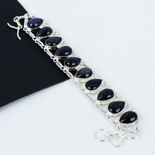 Blue Sunstone Gemstone Bracelet