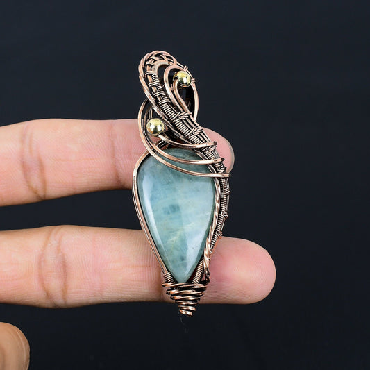 Aquamarine Blue Gemstone Pendant