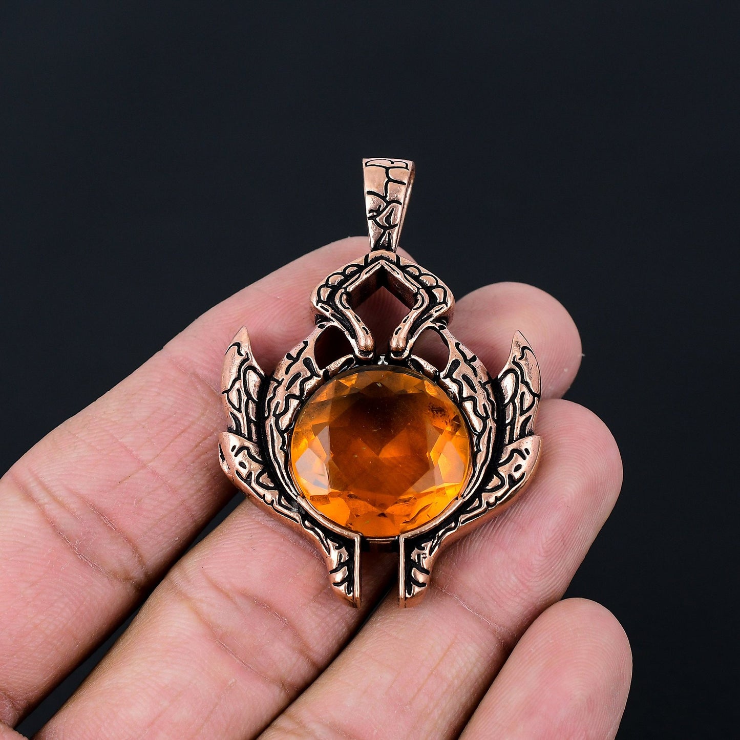 Yellow Citrine Gemstone Pendant