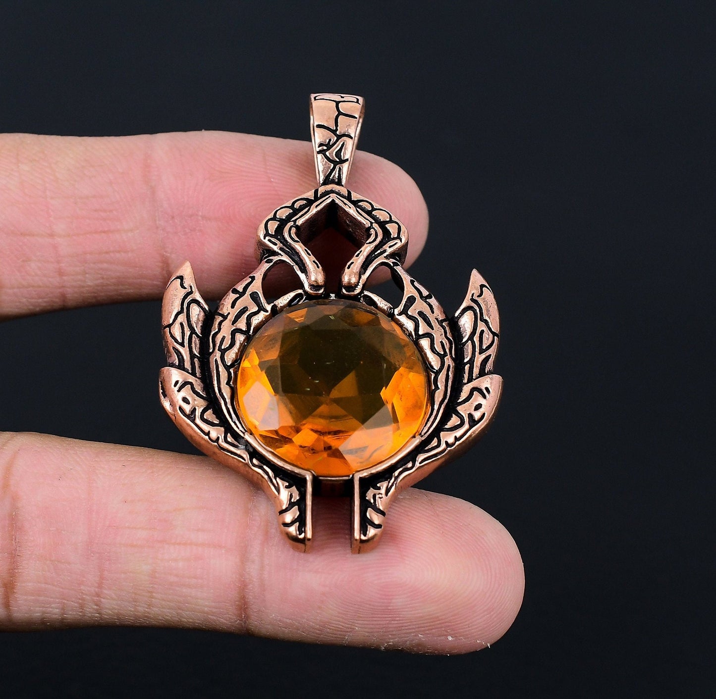 Yellow Citrine Gemstone Pendant