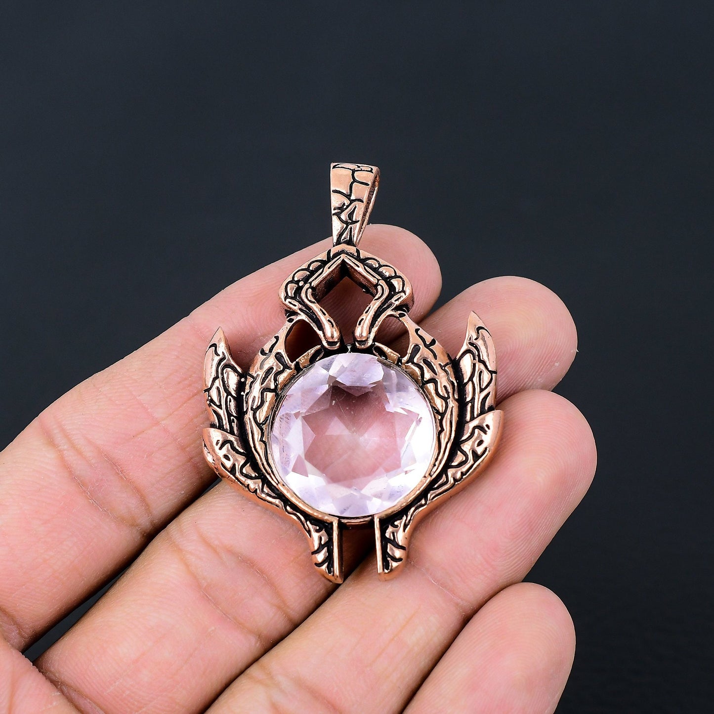 Pink Kunzite Gemstone Pendant
