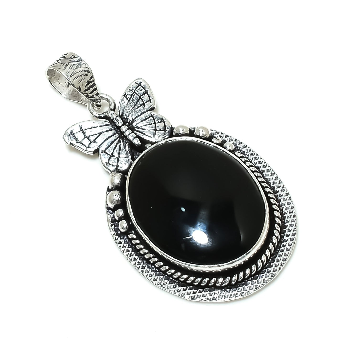 Black Onyx Gemstone Pendant