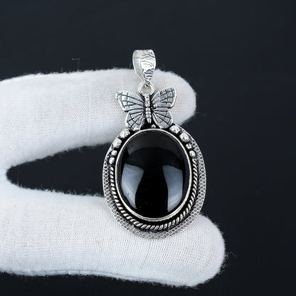 Black Onyx Gemstone Pendant