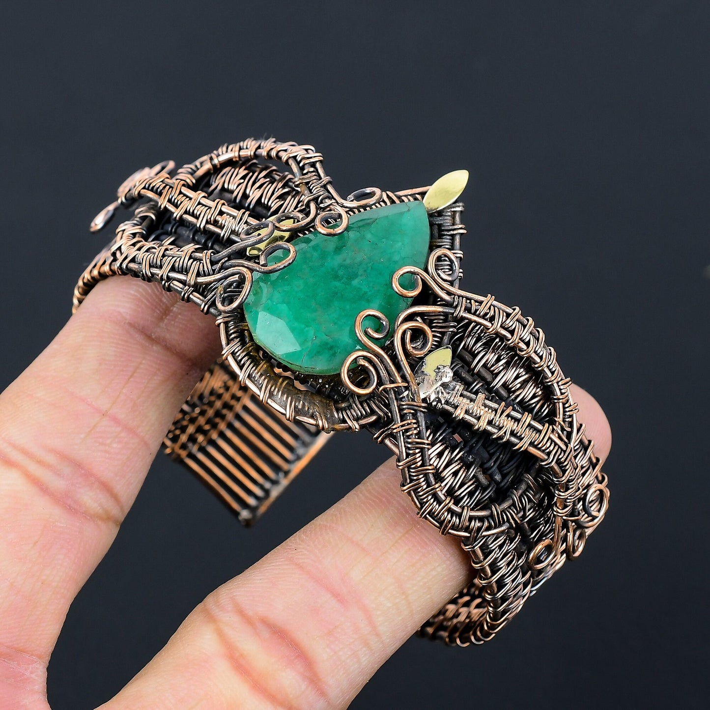 Green Emerald Gemstone Bangle