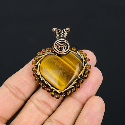 Golden Brown Tiger Eye Gemstone Pendant