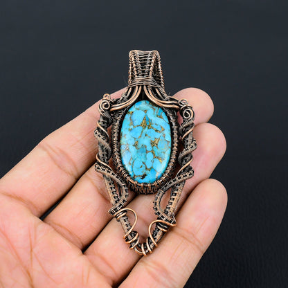 Blue Turquoise Gemstone Pendant