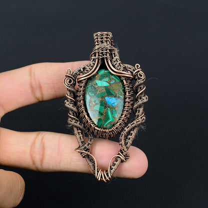 Green Malachite Gemstone Pendant