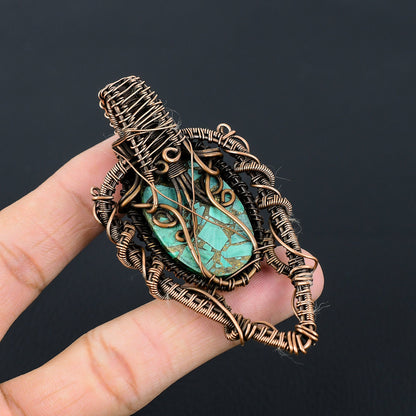 Green Malachite Gemstone Pendant