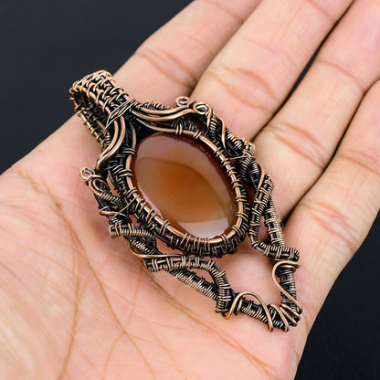 Orange Carnelian Gemstone Pendant