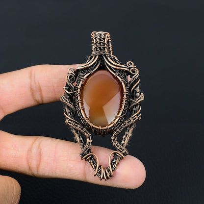 Orange Carnelian Gemstone Pendant