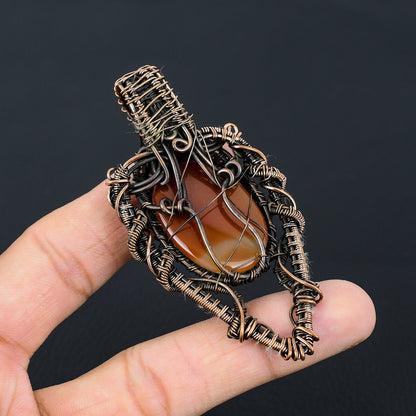 Orange Carnelian Gemstone Pendant