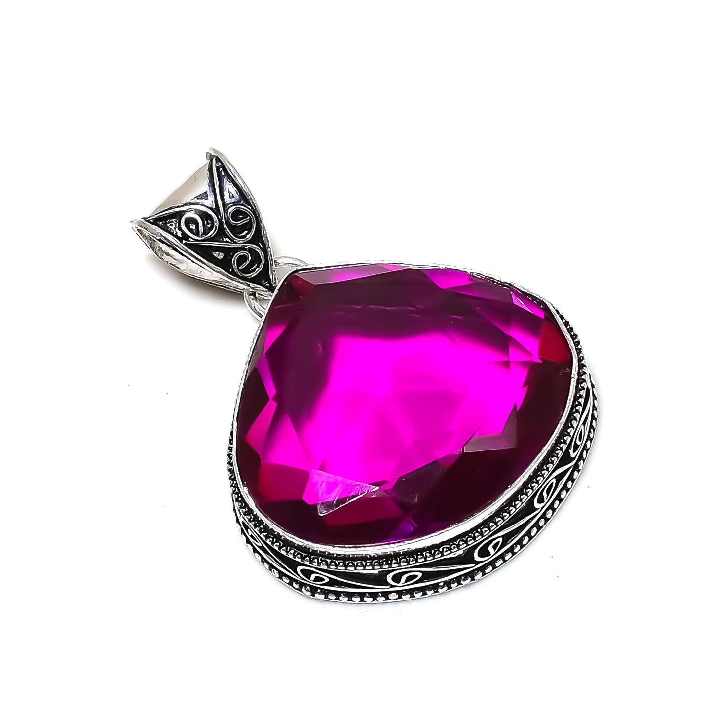 Pink Mystic Topaz Gemstone Pendant