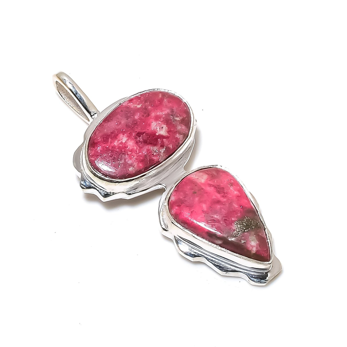 Pink Rhodonite Gemstone Pendant