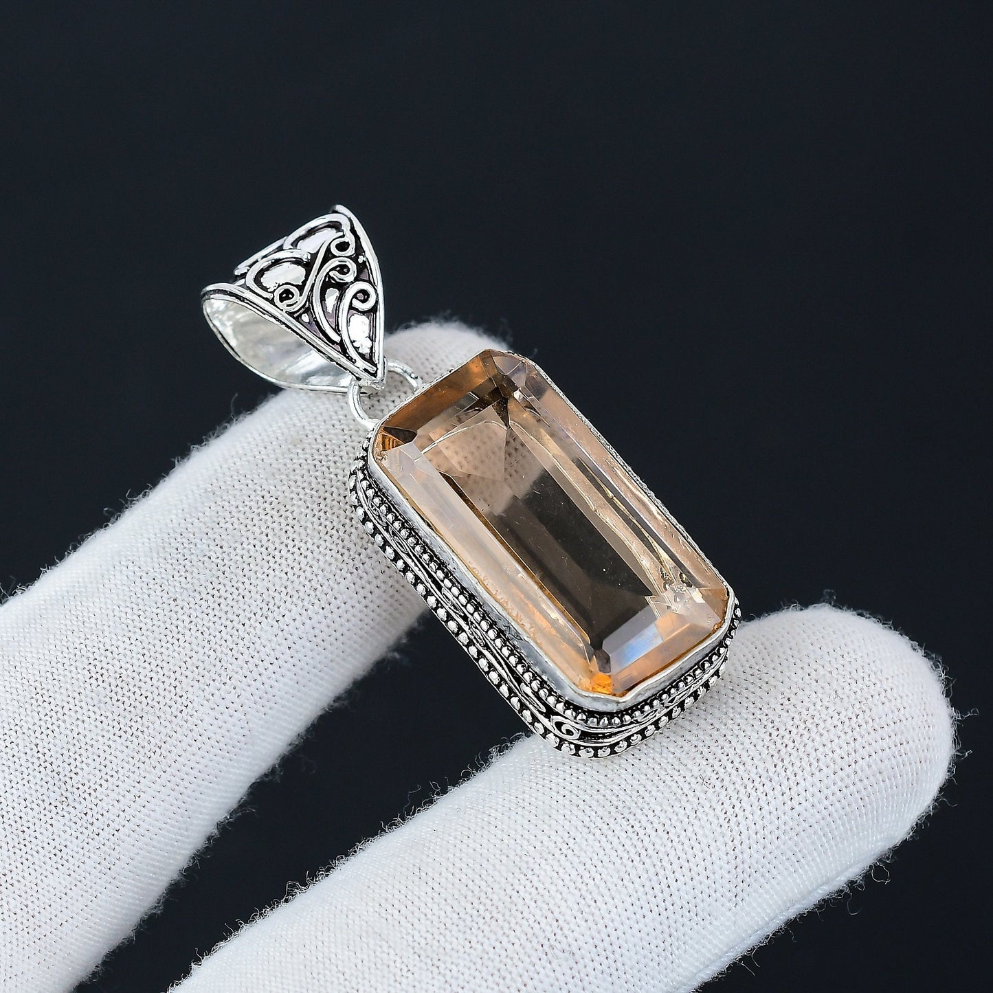 Pink Morganite Gemstone Pendant
