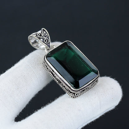 Green Tourmaline Gemstone Pendant