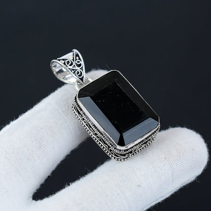 Black Spinel Gemstone Pendant