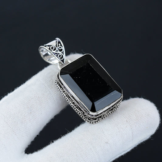 Black Spinel Gemstone Pendant