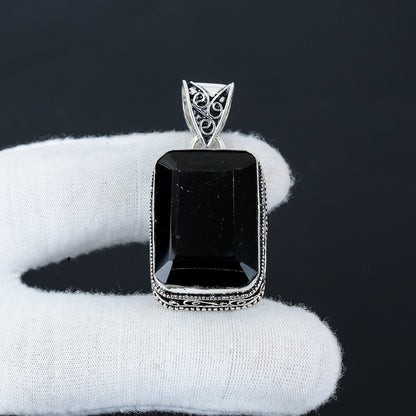 Black Spinel Gemstone Pendant