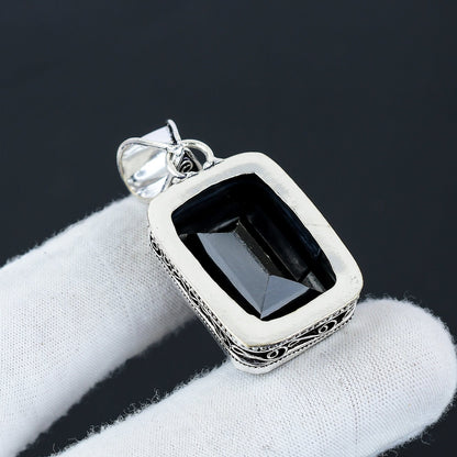 Black Spinel Gemstone Pendant