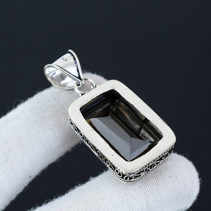 Smoky Brown Topaz Gemstone Pendant