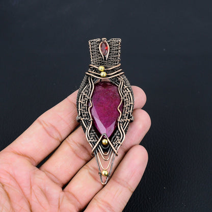 Red Ruby Gemstone Pendant