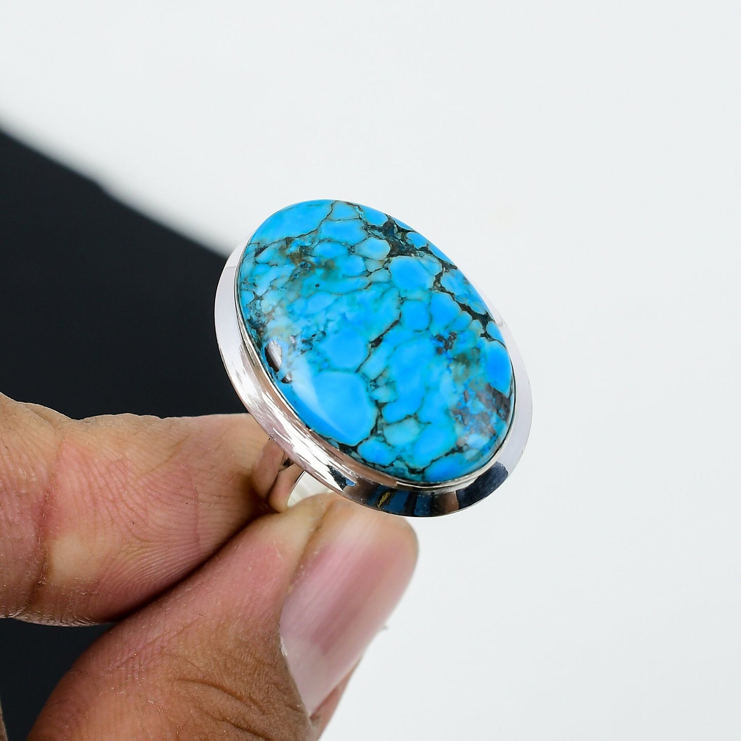 Turquoise Oval Gemstone Ring