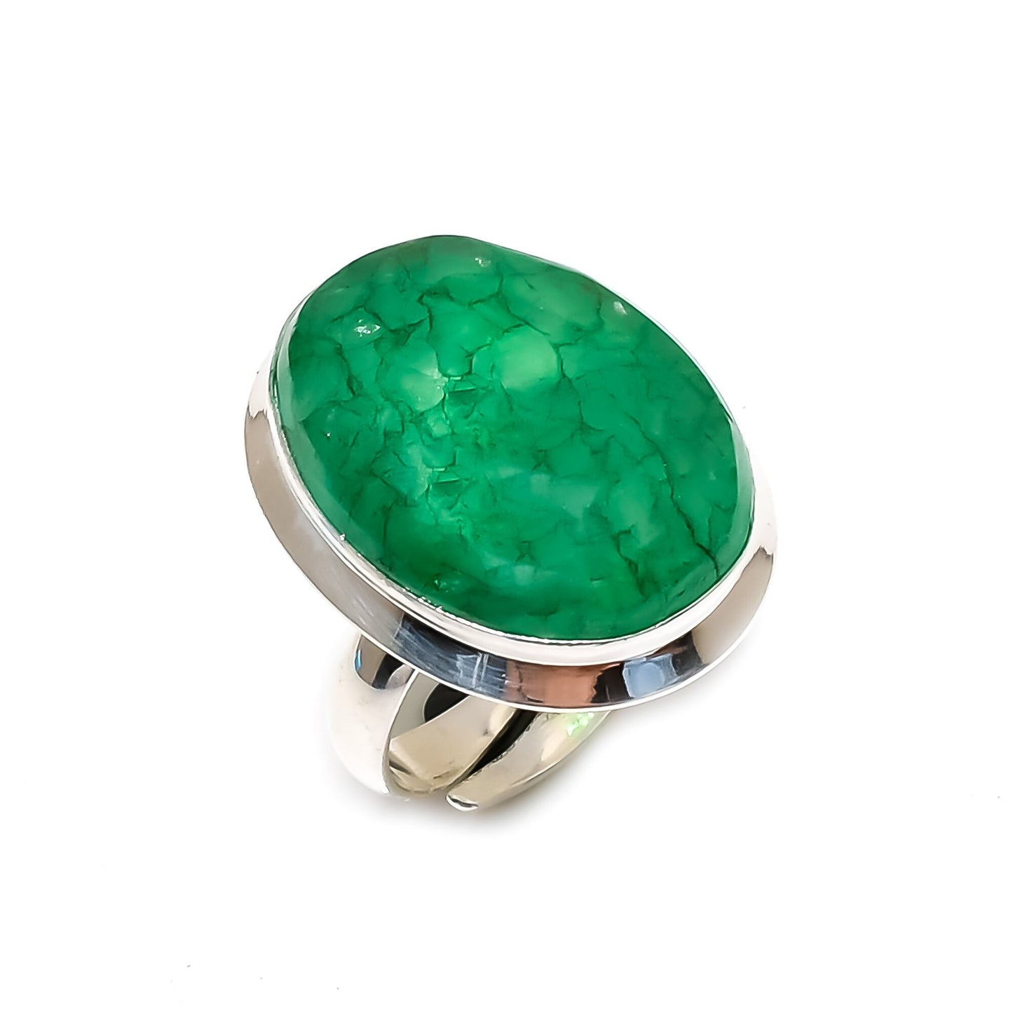 Green Emerald Gemstone Ring