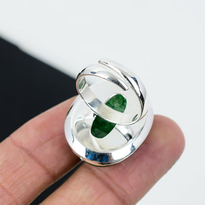 Green Emerald Gemstone Ring