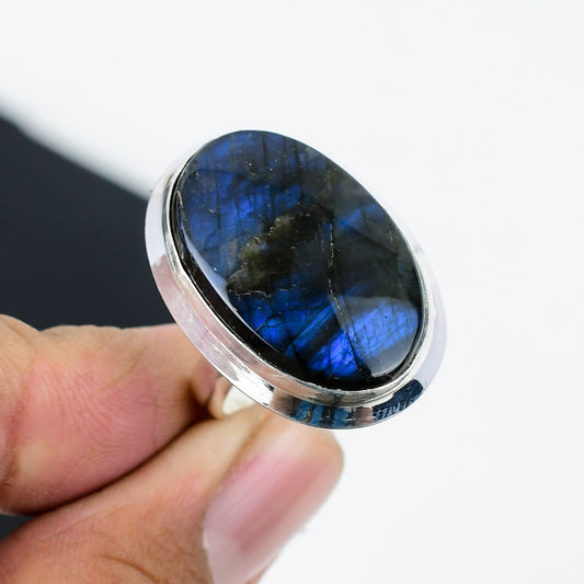 Blue Labradorite Gemstone Ring