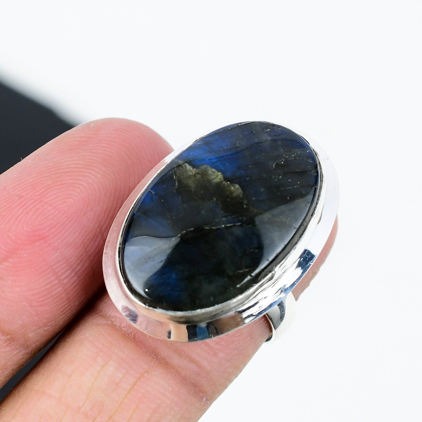 Blue Labradorite Gemstone Ring