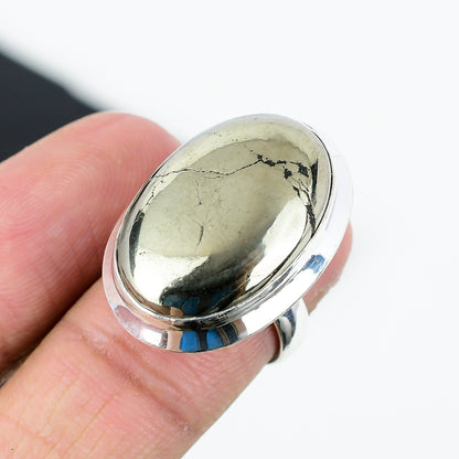 Gold Pyrite Gemstone Ring