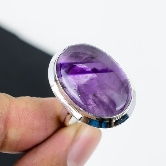 Purple Amethyst Sterling Silver Ring