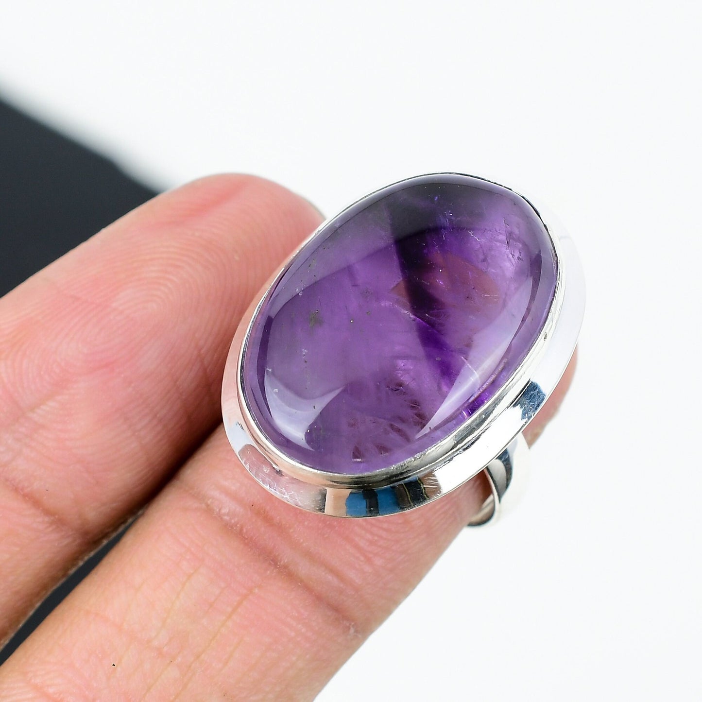 Purple Amethyst Sterling Silver Ring