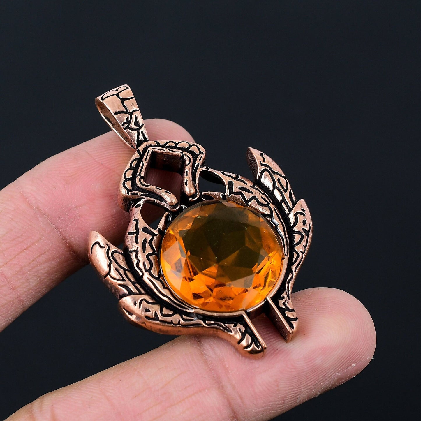 Yellow Citrine Gemstone Pendant
