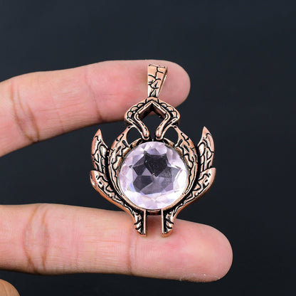 Pink Kunzite Gemstone Pendant