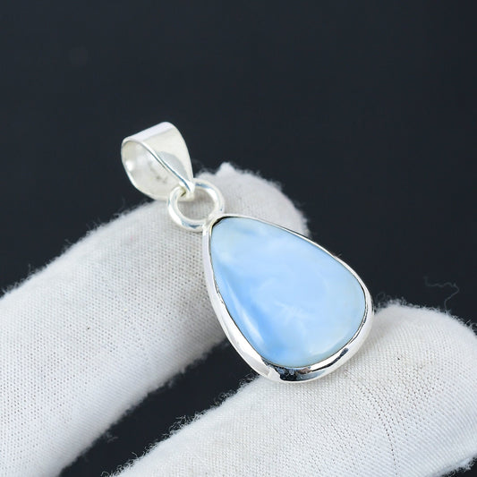 Blue Owyhee Opal Gemstone Pendant