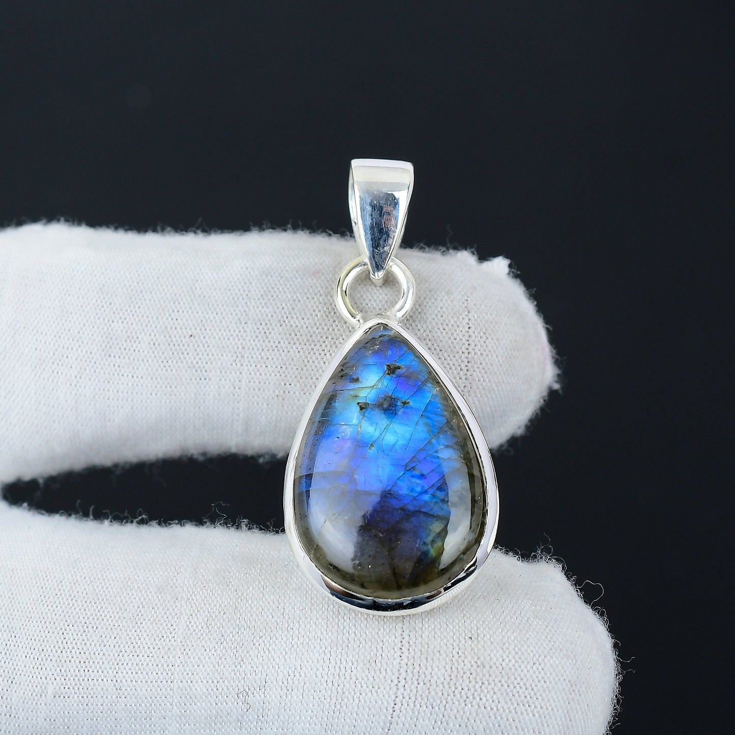 Blue Labradorite Gemstone Pendant