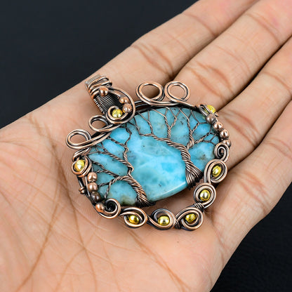 Blue Larimar Gemstone Pendant
