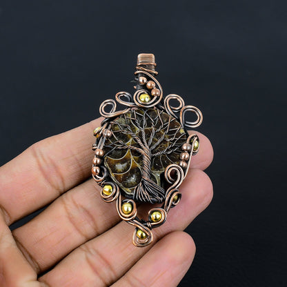 Brown Ammonite Gemstone Pendant